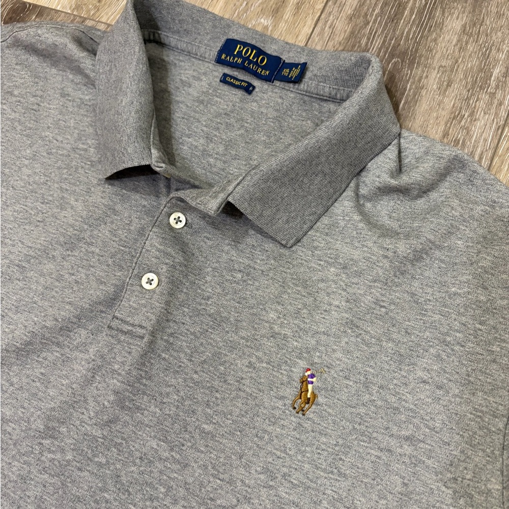 Polo Ralph Lauren Classic Gray Polo Shirt - Picture 2 of 11